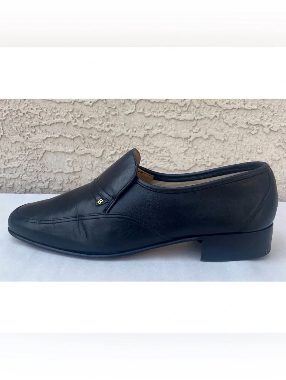 Bally of Switzerland Sligo Mens Sz US 9.5 D Black Leather Penny Moc Loafers VTG